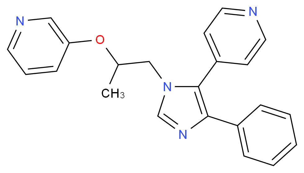 3-[1-methyl-2-(4-phenyl-5-pyridin-4-yl-1H-imidazol-1-yl)ethoxy]pyridine_Molecular_structure_CAS_)