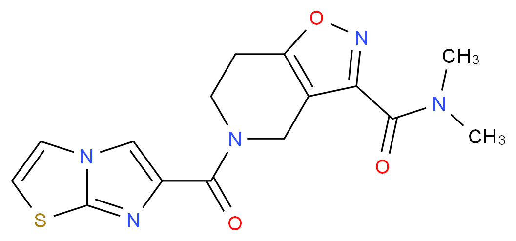5-(imidazo[2,1-b][1,3]thiazol-6-ylcarbonyl)-N,N-dimethyl-4,5,6,7-tetrahydroisoxazolo[4,5-c]pyridine-3-carboxamide_Molecular_structure_CAS_)