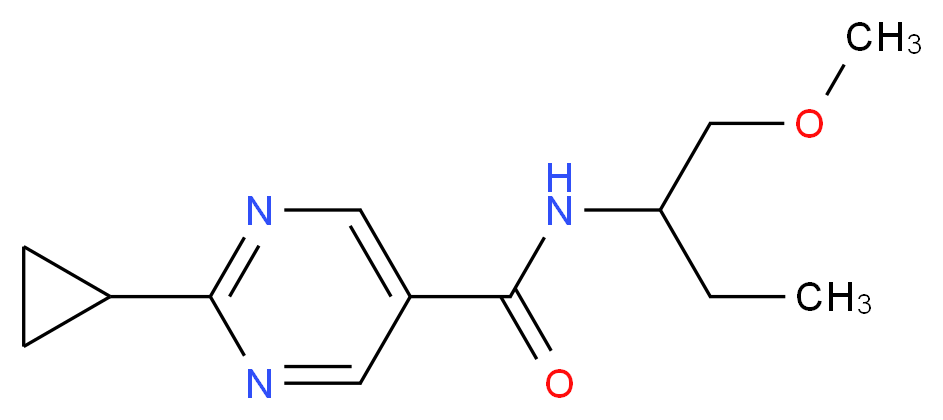 2-cyclopropyl-N-[1-(methoxymethyl)propyl]pyrimidine-5-carboxamide_Molecular_structure_CAS_)