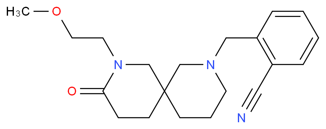 2-{[8-(2-methoxyethyl)-9-oxo-2,8-diazaspiro[5.5]undec-2-yl]methyl}benzonitrile_Molecular_structure_CAS_)