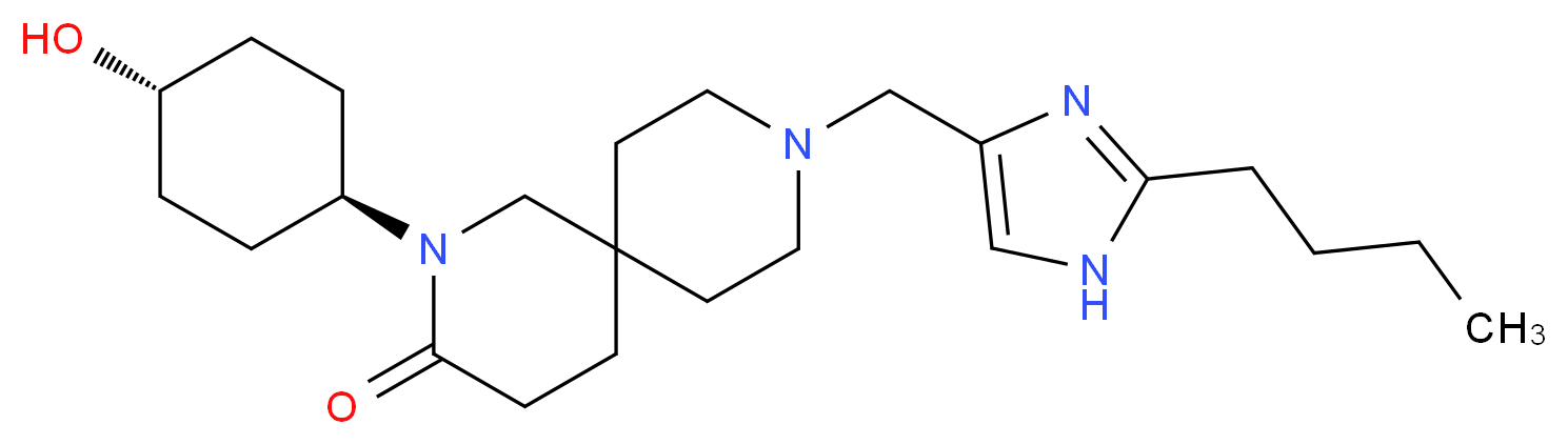 9-[(2-butyl-1H-imidazol-4-yl)methyl]-2-(trans-4-hydroxycyclohexyl)-2,9-diazaspiro[5.5]undecan-3-one_Molecular_structure_CAS_)