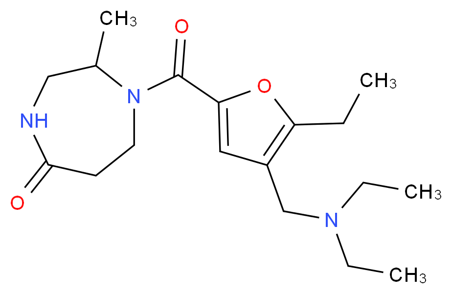 1-{4-[(diethylamino)methyl]-5-ethyl-2-furoyl}-2-methyl-1,4-diazepan-5-one_Molecular_structure_CAS_)