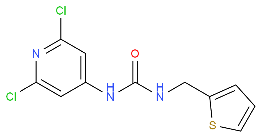 N-(2,6-dichloro-4-pyridyl)-N'-(2-thienylmethyl)urea_Molecular_structure_CAS_)