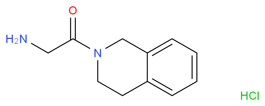 2-Amino-1-[3,4-dihydro-2(1H)-isoquinolinyl]-1-ethanone hydrochloride_Molecular_structure_CAS_)