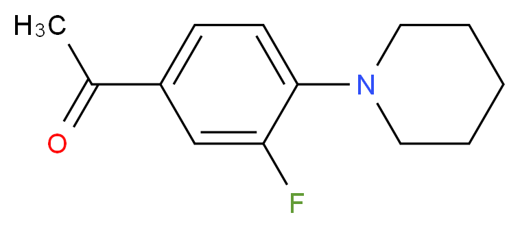 1-(3-fluoro-4-piperidin-1-ylphenyl)ethanone_Molecular_structure_CAS_)