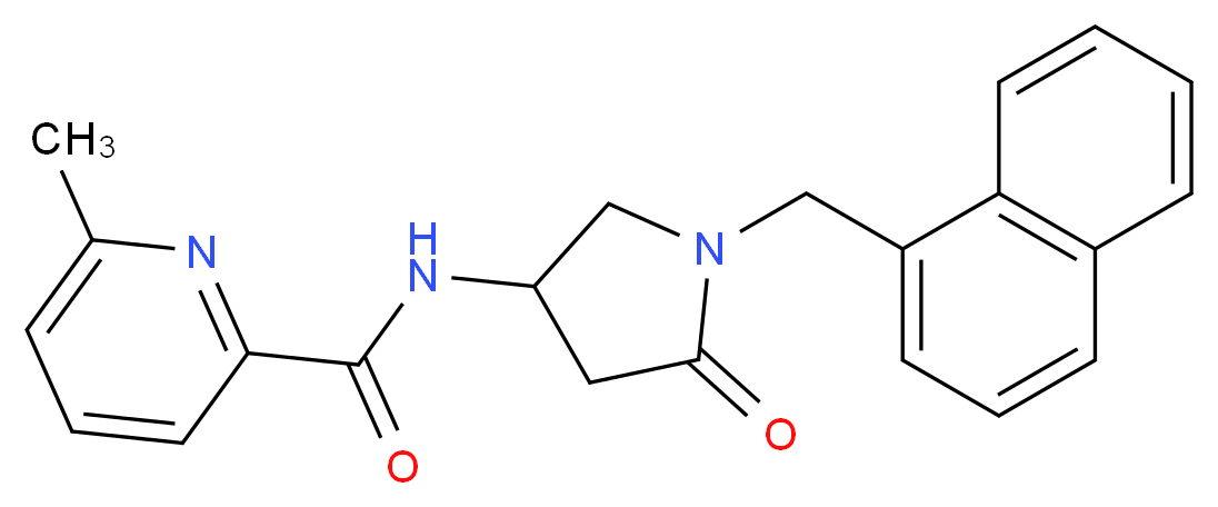 6-methyl-N-[1-(1-naphthylmethyl)-5-oxo-3-pyrrolidinyl]-2-pyridinecarboxamide_Molecular_structure_CAS_)