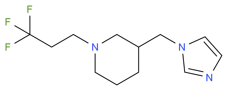 3-(1H-imidazol-1-ylmethyl)-1-(3,3,3-trifluoropropyl)piperidine_Molecular_structure_CAS_)