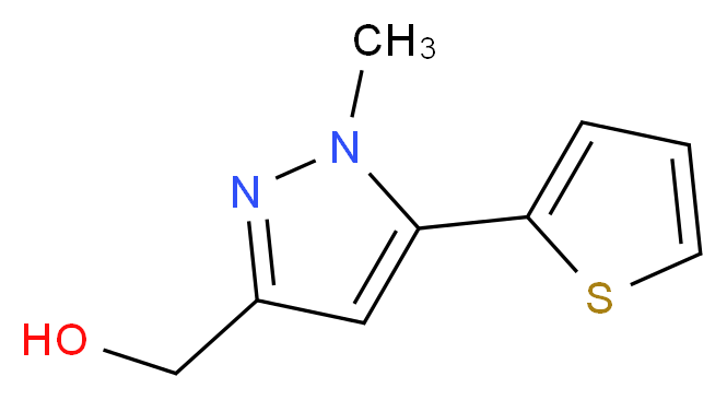 (1-methyl-5-thien-2-yl-1H-pyrazol-3-yl)methanol_Molecular_structure_CAS_879896-47-6)