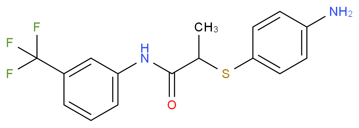 2-[(4-Aminophenyl)thio]-N-[3-(trifluoromethyl)-phenyl]propanamide_Molecular_structure_CAS_)