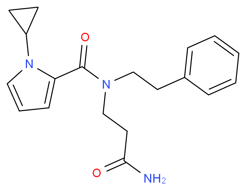 N-(3-amino-3-oxopropyl)-1-cyclopropyl-N-(2-phenylethyl)-1H-pyrrole-2-carboxamide (non-preferred name)_Molecular_structure_CAS_)