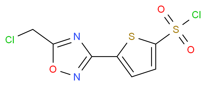 5-[5-(chloromethyl)-1,2,4-oxadiazol-3-yl]-2-thiophenesulphonyl chloride_Molecular_structure_CAS_423768-39-2)