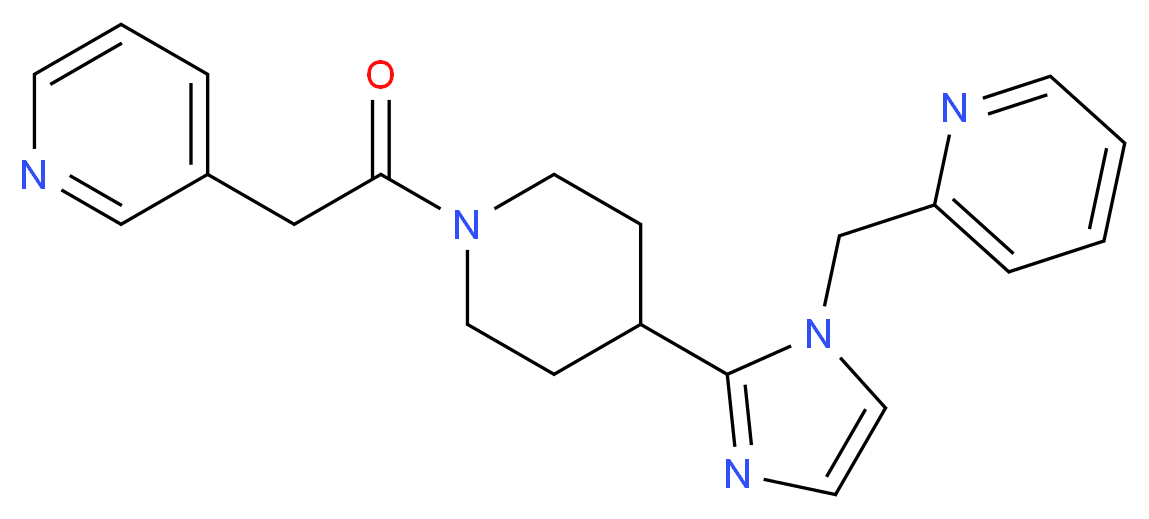 2-({2-[1-(3-pyridinylacetyl)-4-piperidinyl]-1H-imidazol-1-yl}methyl)pyridine_Molecular_structure_CAS_)