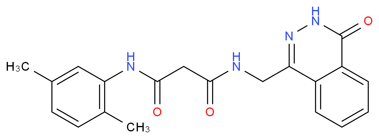 N-(2,5-dimethylphenyl)-N'-[(4-oxo-3,4-dihydrophthalazin-1-yl)methyl]malonamide_Molecular_structure_CAS_)
