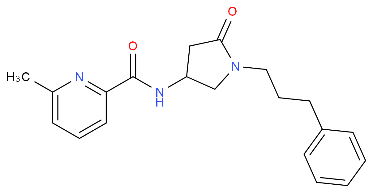 6-methyl-N-[5-oxo-1-(3-phenylpropyl)-3-pyrrolidinyl]-2-pyridinecarboxamide_Molecular_structure_CAS_)