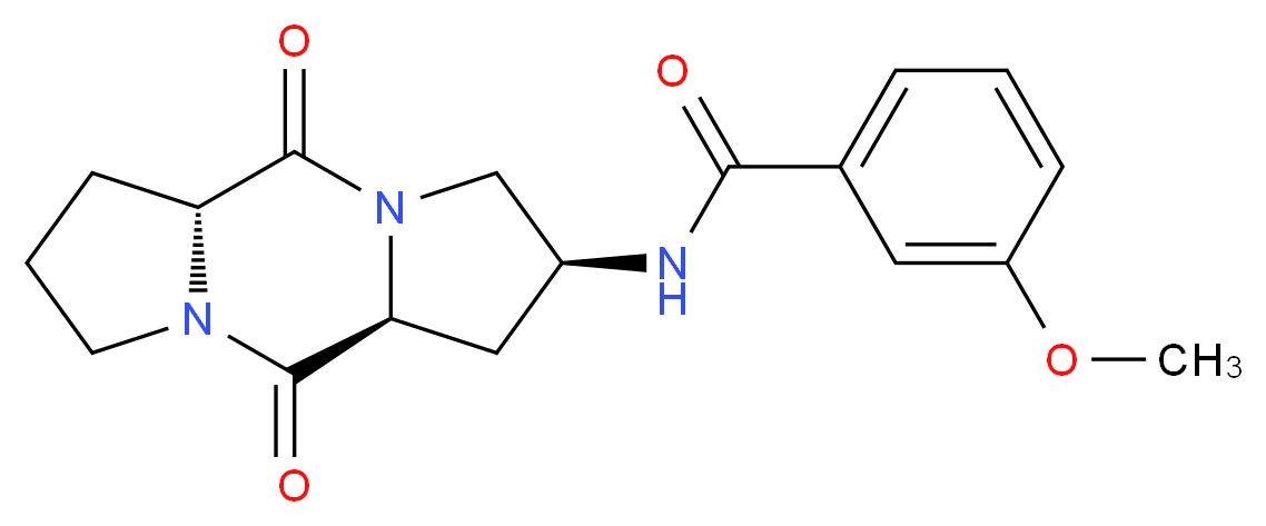 N-[(2S,5aR,10aS)-5,10-dioxooctahydro-1H,5H-dipyrrolo[1,2-a:1',2'-d]pyrazin-2-yl]-3-methoxybenzamide_Molecular_structure_CAS_)