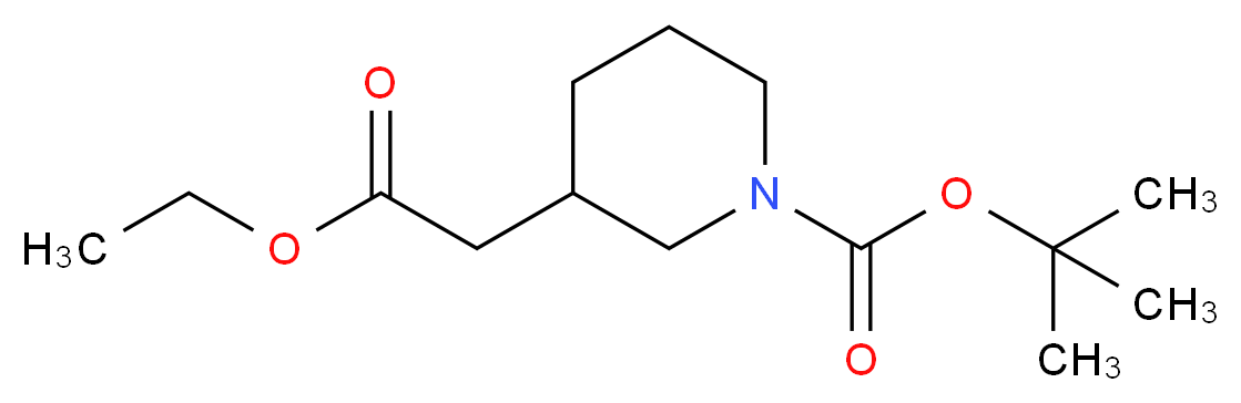 TERT-BUTYL 3-(2-ETHOXY-2-OXOETHYL)PIPERIDINE-1-CARBOXYLATE_Molecular_structure_CAS_118667-62-2)
