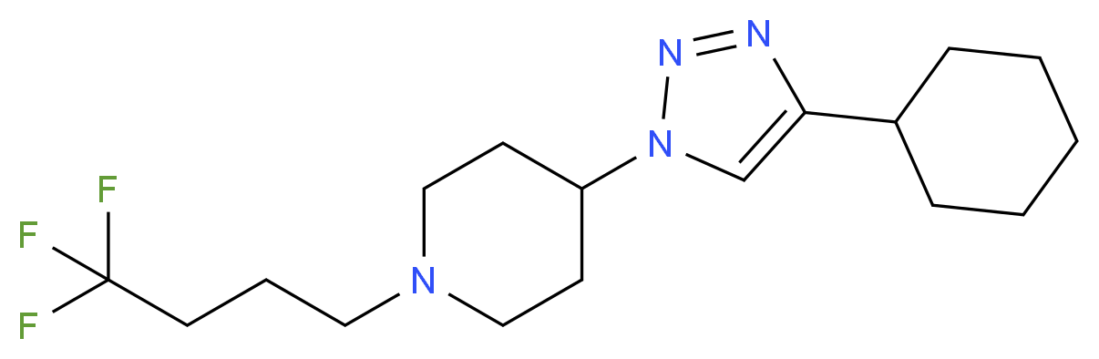 4-(4-cyclohexyl-1H-1,2,3-triazol-1-yl)-1-(4,4,4-trifluorobutyl)piperidine_Molecular_structure_CAS_)