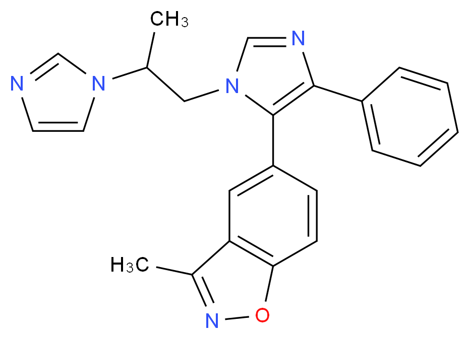 5-{1-[2-(1H-imidazol-1-yl)propyl]-4-phenyl-1H-imidazol-5-yl}-3-methyl-1,2-benzisoxazole_Molecular_structure_CAS_)