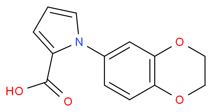 1-(2,3-dihydro-1,4-benzodioxin-6-yl)-1H-pyrrole-2-carboxylic acid_Molecular_structure_CAS_)