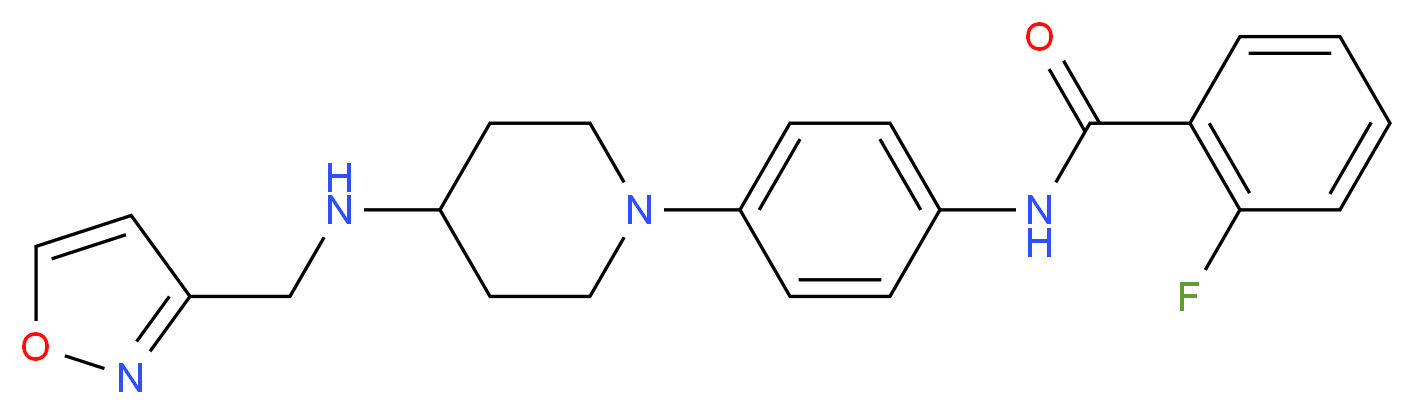 2-fluoro-N-(4-{4-[(3-isoxazolylmethyl)amino]-1-piperidinyl}phenyl)benzamide_Molecular_structure_CAS_)