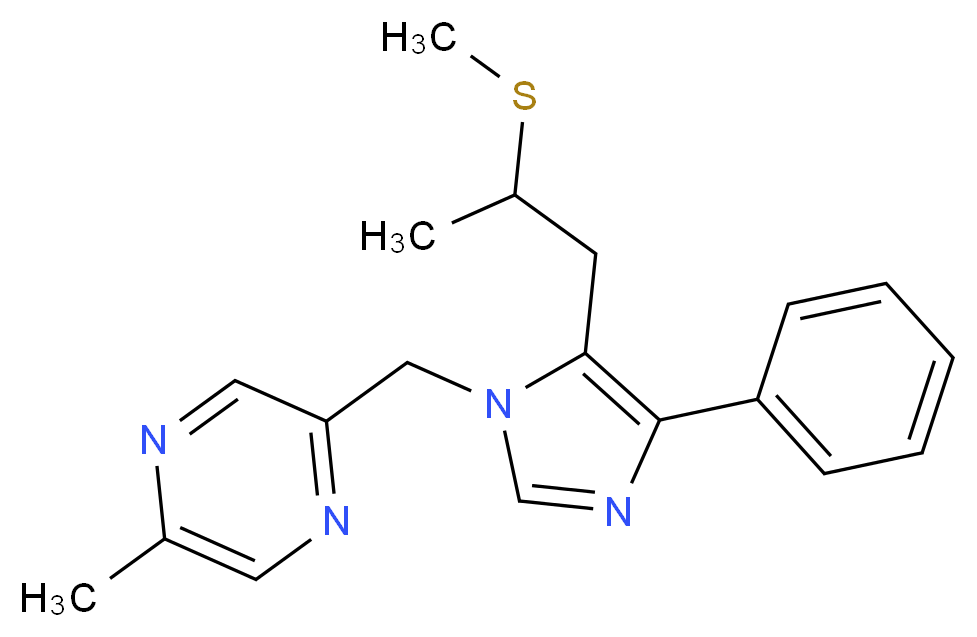 2-methyl-5-({5-[2-(methylthio)propyl]-4-phenyl-1H-imidazol-1-yl}methyl)pyrazine_Molecular_structure_CAS_)