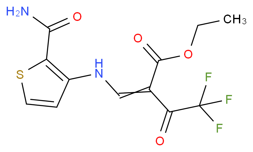 ethyl 3-{[2-(aminocarbonyl)-3-thienyl]amino}-2-(2,2,2-trifluoroacetyl)acrylate_Molecular_structure_CAS_)