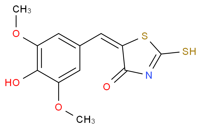 (5E)-5-(4-Hydroxy-3,5-dimethoxybenzylidene)-2-mercapto-1,3-thiazol-4(5H)-one_Molecular_structure_CAS_99988-74-6)