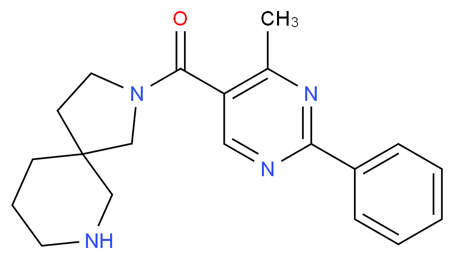 2-[(4-methyl-2-phenylpyrimidin-5-yl)carbonyl]-2,7-diazaspiro[4.5]decane_Molecular_structure_CAS_)