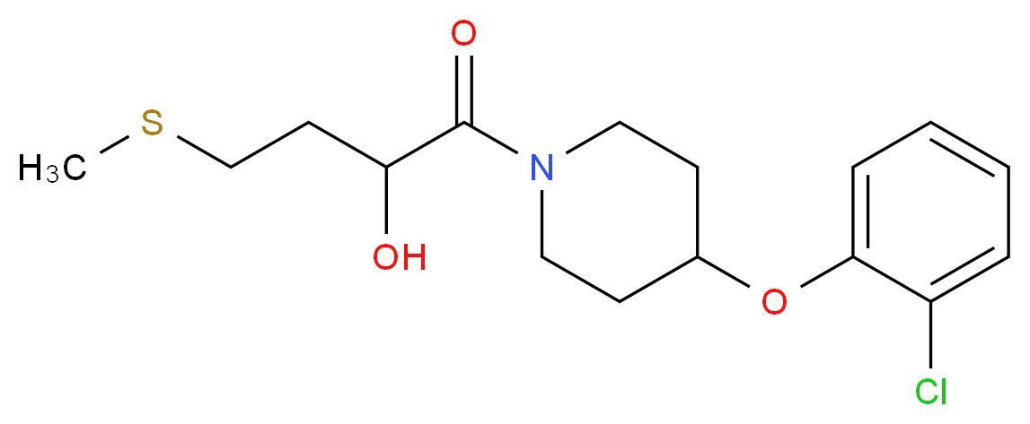 1-[4-(2-chlorophenoxy)-1-piperidinyl]-4-(methylthio)-1-oxo-2-butanol_Molecular_structure_CAS_)