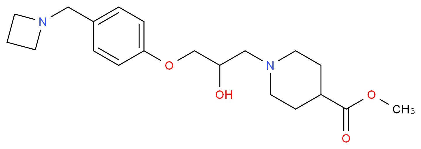 methyl 1-{3-[4-(azetidin-1-ylmethyl)phenoxy]-2-hydroxypropyl}piperidine-4-carboxylate_Molecular_structure_CAS_)