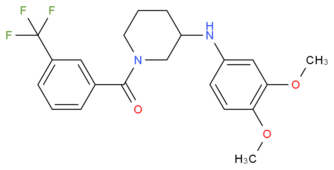 N-(3,4-dimethoxyphenyl)-1-[3-(trifluoromethyl)benzoyl]-3-piperidinamine_Molecular_structure_CAS_)