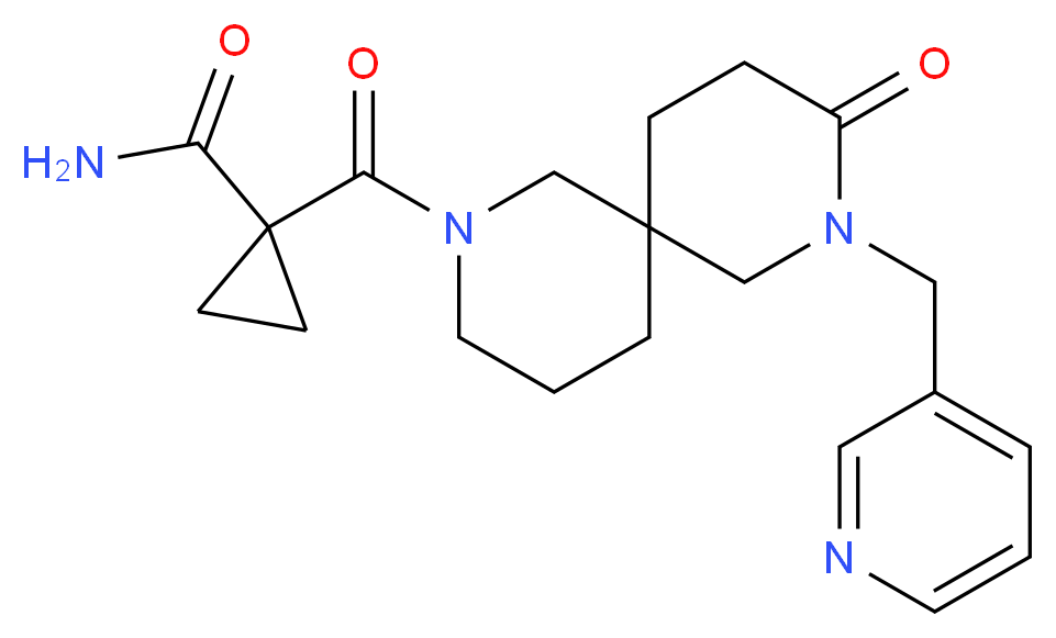 1-{[9-oxo-8-(3-pyridinylmethyl)-2,8-diazaspiro[5.5]undec-2-yl]carbonyl}cyclopropanecarboxamide_Molecular_structure_CAS_)