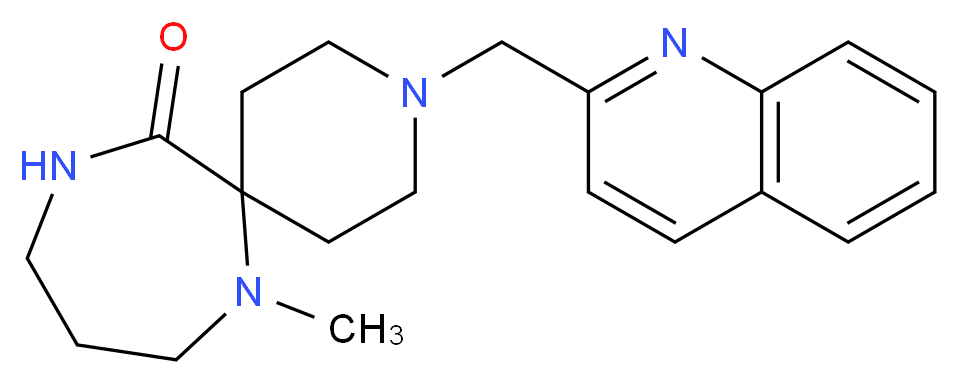 7-methyl-3-(quinolin-2-ylmethyl)-3,7,11-triazaspiro[5.6]dodecan-12-one_Molecular_structure_CAS_)