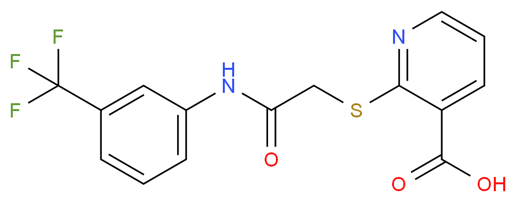 2-[(2-Oxo-2-{[3-(trifluoromethyl)phenyl]amino}ethyl)thio]nicotinic acid_Molecular_structure_CAS_)