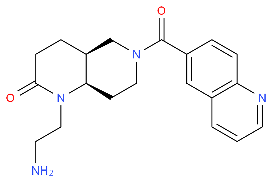 (4aS*,8aR*)-1-(2-aminoethyl)-6-(quinolin-6-ylcarbonyl)octahydro-1,6-naphthyridin-2(1H)-one_Molecular_structure_CAS_)