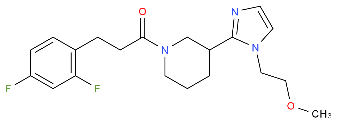 1-[3-(2,4-difluorophenyl)propanoyl]-3-[1-(2-methoxyethyl)-1H-imidazol-2-yl]piperidine_Molecular_structure_CAS_)