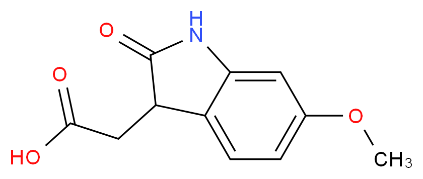 (6-methoxy-2-oxo-2,3-dihydro-1H-indol-3-yl)acetic acid_Molecular_structure_CAS_885272-28-6)