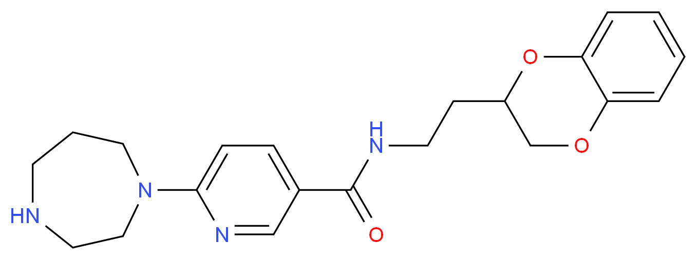 6-(1,4-diazepan-1-yl)-N-[2-(2,3-dihydro-1,4-benzodioxin-2-yl)ethyl]nicotinamide_Molecular_structure_CAS_)