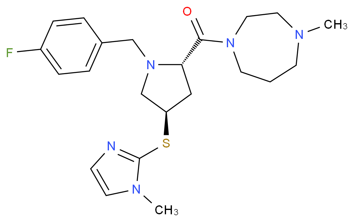 1-{(4R)-1-(4-fluorobenzyl)-4-[(1-methyl-1H-imidazol-2-yl)thio]-L-prolyl}-4-methyl-1,4-diazepane_Molecular_structure_CAS_)