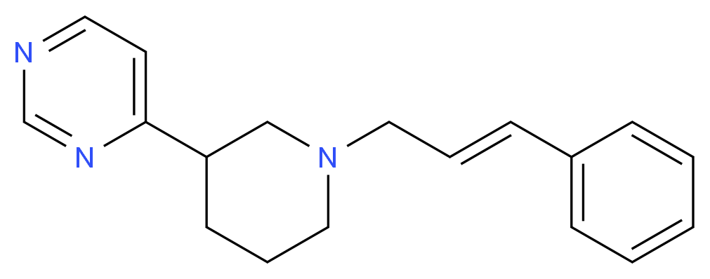 4-{1-[(2E)-3-phenylprop-2-en-1-yl]piperidin-3-yl}pyrimidine_Molecular_structure_CAS_)
