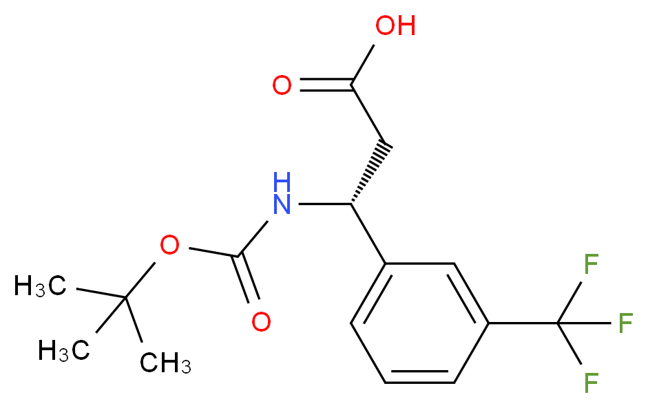 BOC-(R)-3-AMINO-3-(3-TRIFLUOROMETHYL-PHENYL)-PROPIONIC ACID_Molecular_structure_CAS_501015-18-5)