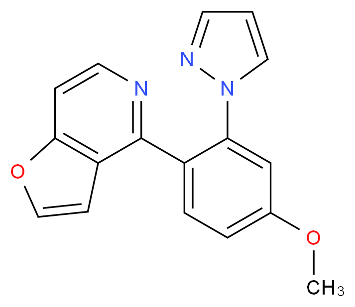 4-[4-methoxy-2-(1H-pyrazol-1-yl)phenyl]furo[3,2-c]pyridine_Molecular_structure_CAS_)