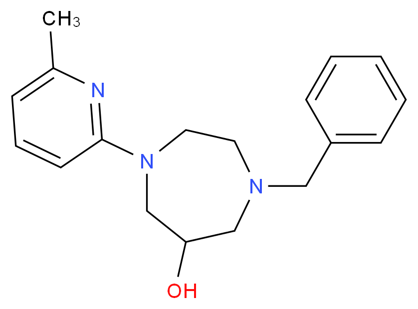 1-benzyl-4-(6-methyl-2-pyridinyl)-1,4-diazepan-6-ol_Molecular_structure_CAS_)