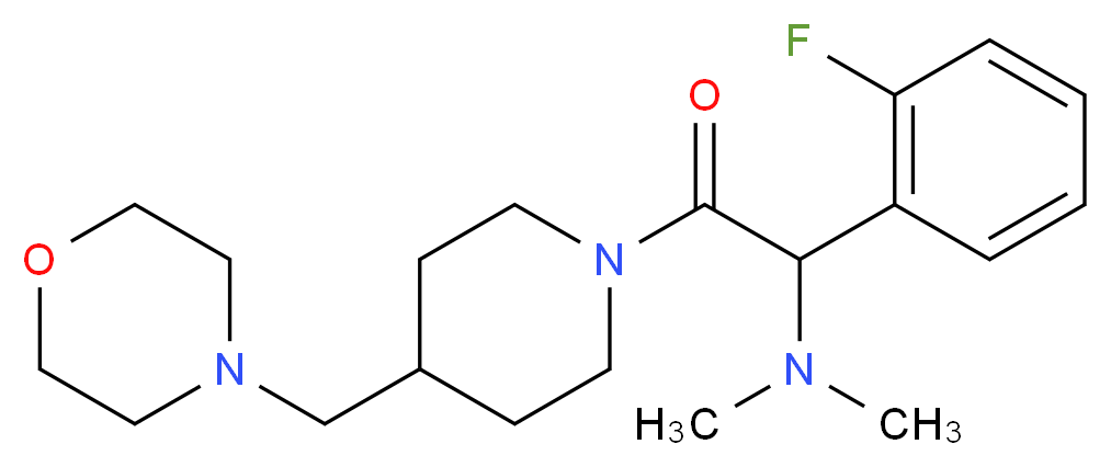 1-(2-fluorophenyl)-N,N-dimethyl-2-[4-(4-morpholinylmethyl)-1-piperidinyl]-2-oxoethanamine_Molecular_structure_CAS_)