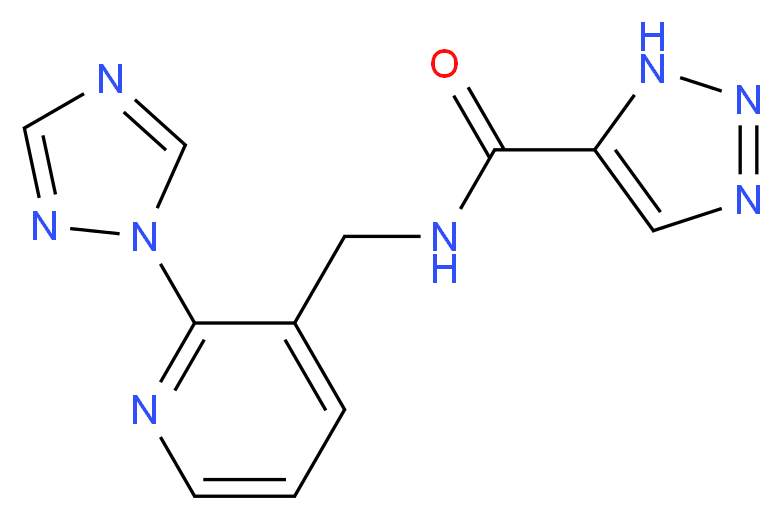 N-{[2-(1H-1,2,4-triazol-1-yl)-3-pyridinyl]methyl}-1H-1,2,3-triazole-5-carboxamide_Molecular_structure_CAS_)