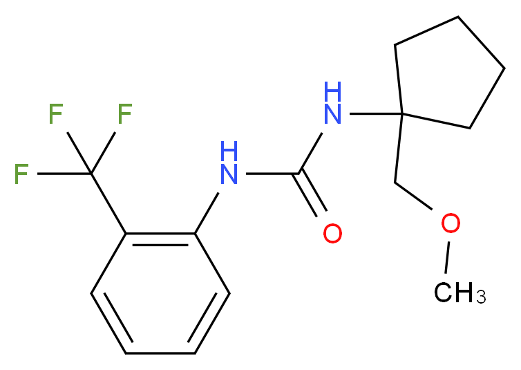 N-[1-(methoxymethyl)cyclopentyl]-N'-[2-(trifluoromethyl)phenyl]urea_Molecular_structure_CAS_)