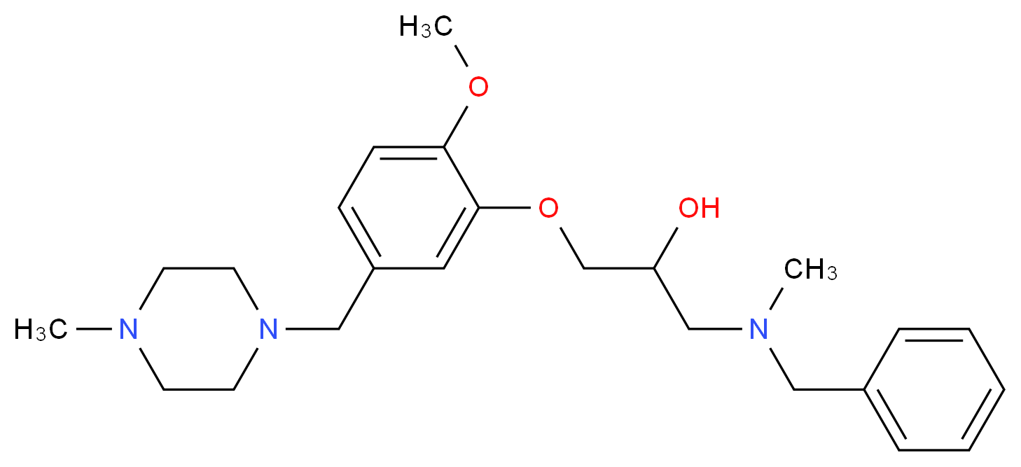 1-[benzyl(methyl)amino]-3-{2-methoxy-5-[(4-methyl-1-piperazinyl)methyl]phenoxy}-2-propanol_Molecular_structure_CAS_)