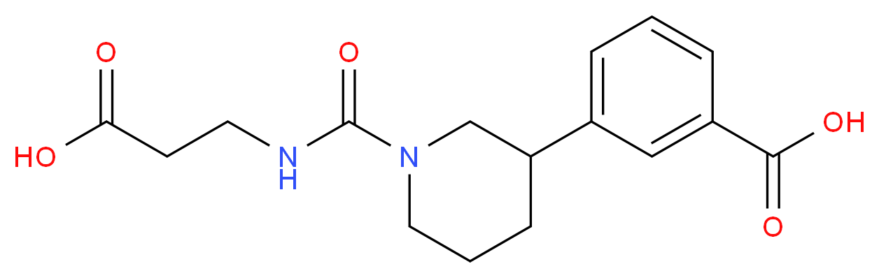 3-(1-{[(2-carboxyethyl)amino]carbonyl}piperidin-3-yl)benzoic acid (non-preferred name)_Molecular_structure_CAS_)