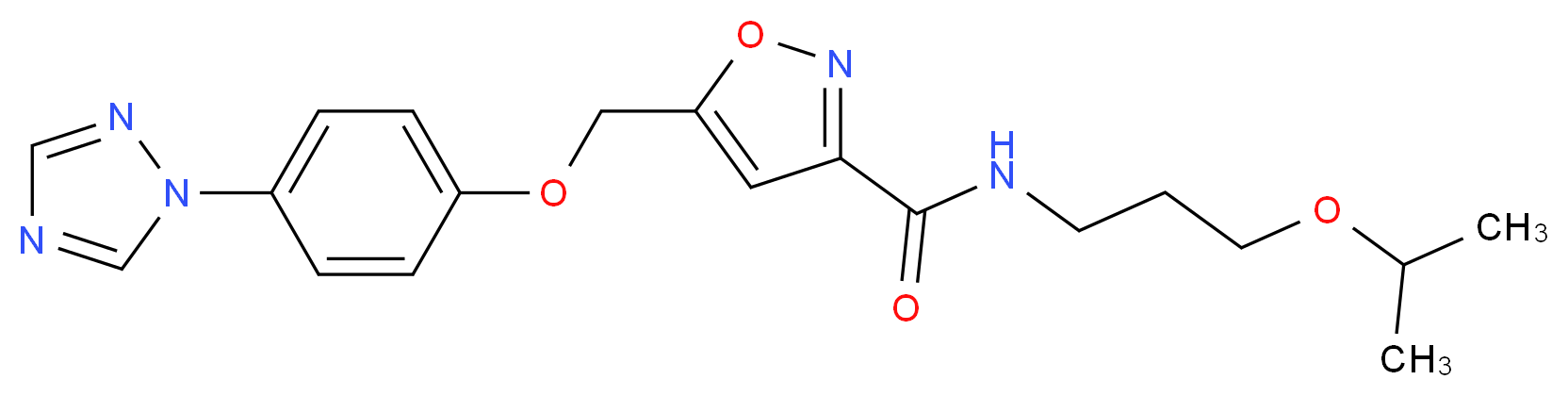 N-(3-isopropoxypropyl)-5-{[4-(1H-1,2,4-triazol-1-yl)phenoxy]methyl}-3-isoxazolecarboxamide_Molecular_structure_CAS_)