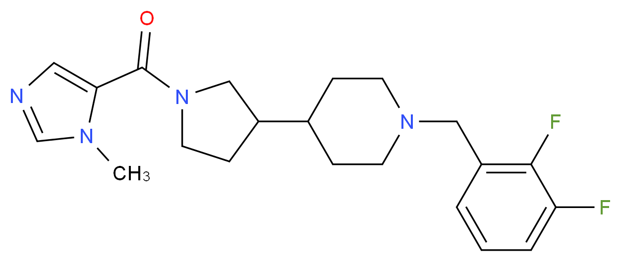 1-(2,3-difluorobenzyl)-4-{1-[(1-methyl-1H-imidazol-5-yl)carbonyl]-3-pyrrolidinyl}piperidine_Molecular_structure_CAS_)